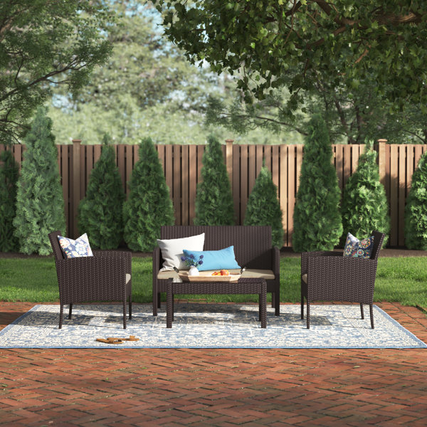 Knopf 4 - Person Outdoor Seating Group with Cushions